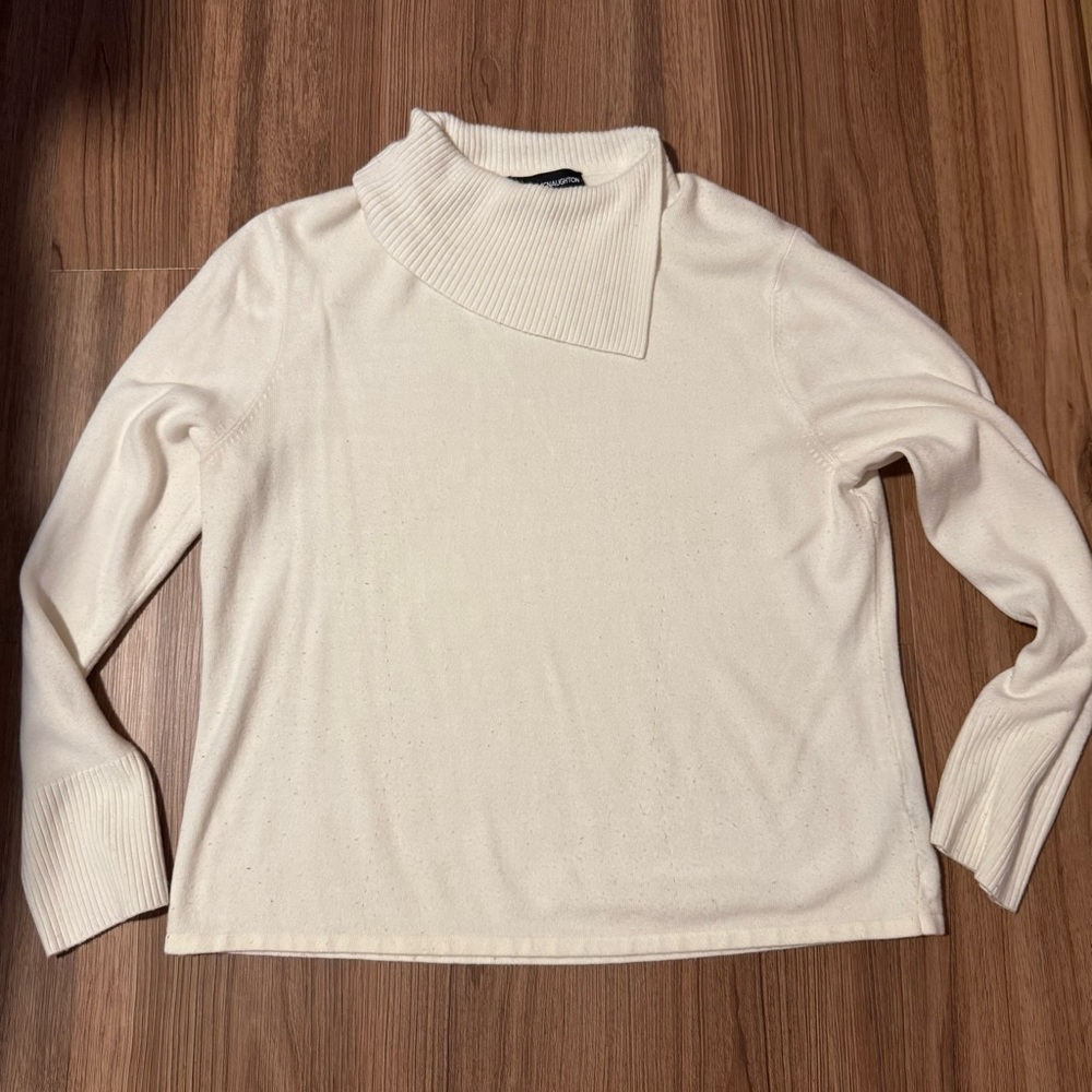 Vintage Norton McNaughton Off-White / Cream Cowl Neck Sweater